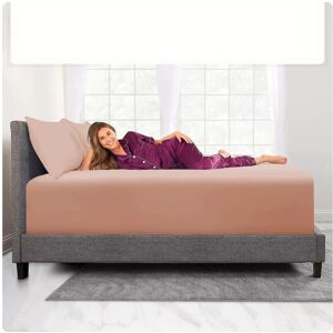 Oxford Homeware (Peach, King: 152 x 200 CM) Xtra Deep 40CM Fitted Bed Sheet & Pillowcases Pair Oxford Homeware (Peach, King: 152 x 200 CM) Xtra Deep 40CM Fitted Bed Sheet & Pillowcases Pair