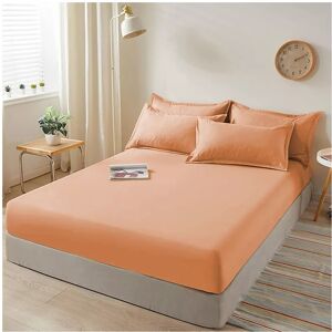 Oxford Homeware (Peach, Double: 137 x 190 CM) Xtra Deep 40CM Fitted Bed Sheet & Pillowcases Pair Oxford Homeware (Peach, Double: 137 x 190 CM) Xtra Deep 40CM Fitted Bed Sheet & Pillowcases Pair
