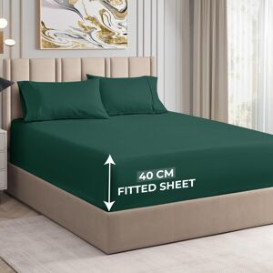 Imperial Rooms (Emerald, Super King) Extra Deep 40CM Fitted Sheet Bed Sheets Single Double King Imperial Rooms (Emerald, Super King) Extra Deep 40CM Fitted Sheet Bed Sheets Single Double King