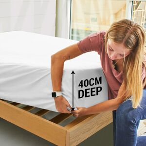ASPIRE HOMEWARE (White, King) Extra Deep Fitted Sheets 40cm Bedsheet Single Double King & Super ASPIRE HOMEWARE (White, King) Extra Deep Fitted Sheets 40cm Bedsheet Single Double King & Super