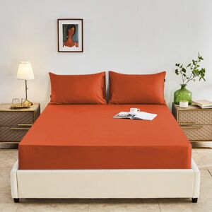 ASPIRE HOMEWARE Rust/Orange King - Deep Fitted Sheets - Fitted Sheets ASPIRE HOMEWARE Rust/Orange King - Deep Fitted Sheets - Fitted Sheets