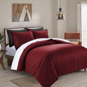 Yorkshire Bedding (Double: 200 x 200 CM, Burgundy Red) Stripe Duvet Quilt Cover Set OR Pillowcases Yorkshire Bedding (Double: 200 x 200 CM, Burgundy Red) Stripe Duvet Quilt Cover Set OR Pillowcases