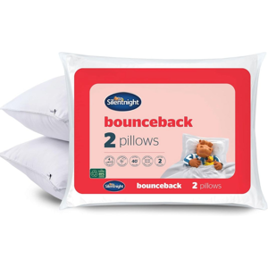 Pack 2 Silentnight Bounceback Pillows, White Hotel Pillow Pair Medium Firm Ultra Pack 2 Silentnight Bounceback Pillows, White Hotel Pillow Pair Medium Firm Ultra