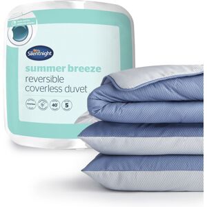 (Super King, Grey/Blue) Silentnight Summer Breeze 2.5 Tog Coverless Duvet & Pill (Super King, Grey/Blue) Silentnight Summer Breeze 2.5 Tog Coverless Duvet & Pill
