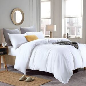 SUPREME BEDDING LTD (White, King) Luxury Duvet Cover with Fitted sheet & Pillow Case SUPREME BEDDING LTD (White, King) Luxury Duvet Cover with Fitted sheet & Pillow Case