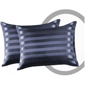 Imperial Rooms (Washed Blue, 2-Pack Pillowcase Satin Stripe) Stripe Duvet Cover Set Bed Quilt & Imperial Rooms (Washed Blue, 2-Pack Pillowcase Satin Stripe) Stripe Duvet Cover Set Bed Quilt &