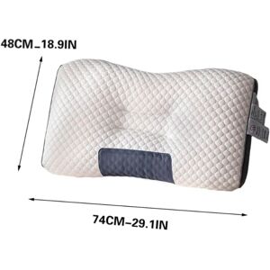 SKESRJTOP (White) 3D Neck Pillow Orthopedic To Help Sleep And Protect The Neck High Elasti SKESRJTOP (White) 3D Neck Pillow Orthopedic To Help Sleep And Protect The Neck High Elasti