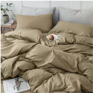 Moonlight Bedding Limited (Beige, King Size Set) 4PC Dyed Duvet Cover Bedding Set with Fitted Sheet Moonlight Bedding Limited (Beige, King Size Set) 4PC Dyed Duvet Cover Bedding Set with Fitted Sheet
