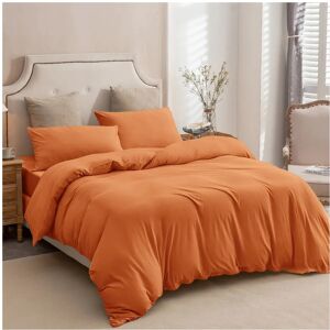 Moonlight Bedding Limited (Rust, King Size Set) 4PC Dyed Duvet Cover Bedding Set with Fitted Sheet Moonlight Bedding Limited (Rust, King Size Set) 4PC Dyed Duvet Cover Bedding Set with Fitted Sheet