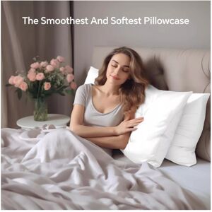 Imperial Rooms (White Pillowcase 8-Pack) Double Sided Pillowcase Satin Silk Soft Pillow Cover F Imperial Rooms (White Pillowcase 8-Pack) Double Sided Pillowcase Satin Silk Soft Pillow Cover F