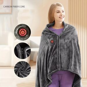 SRJ STAR (grey) USB Powered Heated Shawl Blanket with Flannel Fabric, Electric Heating Wr SRJ STAR (grey) USB Powered Heated Shawl Blanket with Flannel Fabric, Electric Heating Wr