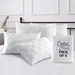 SUPREME BEDDING LTD (4 Pack Pillow (4 PC)) Quilted Pillow Luxury Soft Neck Bed Firm Pillows SUPREME BEDDING LTD (4 Pack Pillow (4 PC)) Quilted Pillow Luxury Soft Neck Bed Firm Pillows