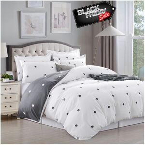 Imperial Rooms (Super King Printed Duvet Cover Set White Grey Dotted) Reversible Duvet Cover Wh Imperial Rooms (Super King Printed Duvet Cover Set White Grey Dotted) Reversible Duvet Cover Wh