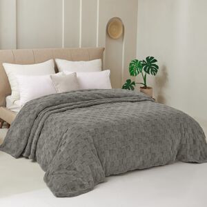 Unbranded (Grey, Double: 150 x 200cm) Large Soft Fleece Throw Blanket Warm For Bed Or Trav Unbranded (Grey, Double: 150 x 200cm) Large Soft Fleece Throw Blanket Warm For Bed Or Trav