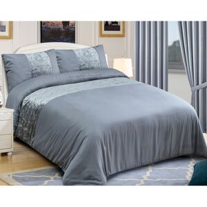 Zimel Homes (SILVER, Super King) Crushed Velvet Panel Duvet Cover with Pillow Case Bedding S Zimel Homes (SILVER, Super King) Crushed Velvet Panel Duvet Cover with Pillow Case Bedding S