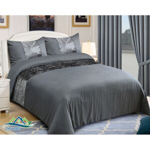 Zimel Homes (CHARCOAL, Single) Crushed Velvet Panel Duvet Cover with Pillow Case Bedding Set Zimel Homes (CHARCOAL, Single) Crushed Velvet Panel Duvet Cover with Pillow Case Bedding Set