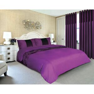 Zimel Homes (PURPLE, King) Crushed Velvet Panel Duvet Cover with Pillow Case Bedding Set Zimel Homes (PURPLE, King) Crushed Velvet Panel Duvet Cover with Pillow Case Bedding Set