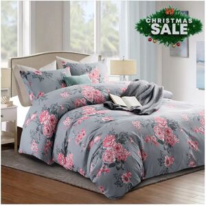 Imperial Rooms (King) Grey Duvet Cover Set Reversible Printed Bedding Imperial Rooms (King) Grey Duvet Cover Set Reversible Printed Bedding