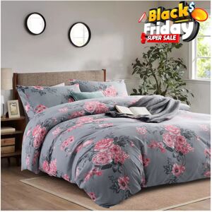 Imperial Rooms (Super King) Grey Duvet Cover Set Reversible Printed Bedding Imperial Rooms (Super King) Grey Duvet Cover Set Reversible Printed Bedding