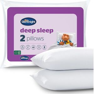 Silentnight Deep Sleep Pillows 2 Pack - Medium Support Hollowfibre, Hypoallergen Silentnight Deep Sleep Pillows 2 Pack - Medium Support Hollowfibre, Hypoallergen