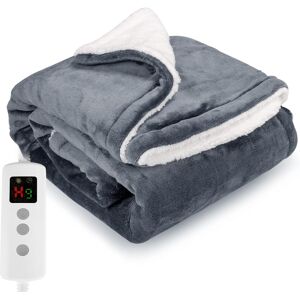 Unbranded (160x130CM, Grey) Heated Blanket Electric Throw 160x130CM, 10 Levels &1-9H Timer Unbranded (160x130CM, Grey) Heated Blanket Electric Throw 160x130CM, 10 Levels &1-9H Timer