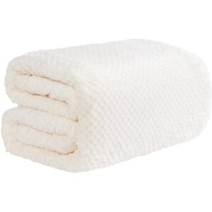 Unbranded (Cream Ivory, Double - 150 x 200cm) Dreamscene Luxury Popcorn Waffle Blanket Lar Unbranded (Cream Ivory, Double - 150 x 200cm) Dreamscene Luxury Popcorn Waffle Blanket Lar