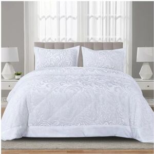 Shaggy Rugs LTD (White, King) 3PCs Luxury Teddy Fleece Quilted Modern Bedspread Shaggy Rugs LTD (White, King) 3PCs Luxury Teddy Fleece Quilted Modern Bedspread