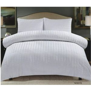 Shaggy Rugs LTD (White , Double ) Non-Iron Seersucker Duvet Cover Quilted Bedding Set Shaggy Rugs LTD (White , Double ) Non-Iron Seersucker Duvet Cover Quilted Bedding Set