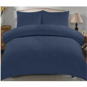 Shaggy Rugs LTD (Navy Blue , King ) Non-Iron Seersucker Duvet Cover Quilted Bedding Set Shaggy Rugs LTD (Navy Blue , King ) Non-Iron Seersucker Duvet Cover Quilted Bedding Set