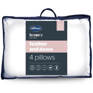Silentnight Anti Allergy Feather & Down Pillows 4 Pack Medium Support Silentnight Anti Allergy Feather & Down Pillows 4 Pack Medium Support