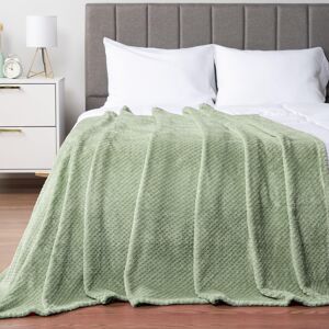 PAVILIA Sage Green Throw Blanket for Couch Twin Bed Soft Fleece Throws for Sof PAVILIA Sage Green Throw Blanket for Couch Twin Bed Soft Fleece Throws for Sof