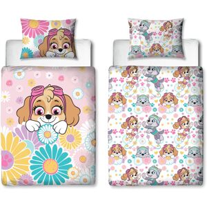Character World Official Paw Patrol Childs Toddler Cot Bed Duvet Cover Flowers and Skye Design Character World Official Paw Patrol Childs Toddler Cot Bed Duvet Cover Flowers and Skye Design