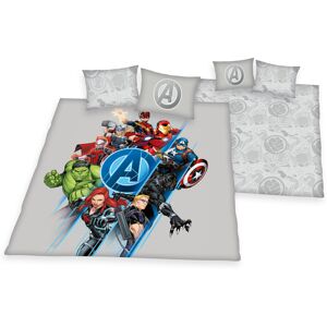Marvel Avengers Break Thru Double Duvet Cover PolyCotton Reversible Grey Bedding Marvel Avengers Break Thru Double Duvet Cover PolyCotton Reversible Grey Bedding