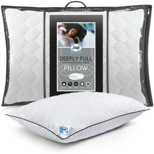 Sealy Deeply Full Pillow - Medium Support, Luxury Cluster-Fill, Breathable Cotto Sealy Deeply Full Pillow - Medium Support, Luxury Cluster-Fill, Breathable Cotto