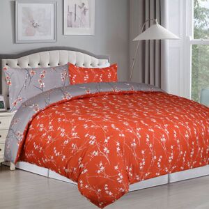 Imperial Rooms (Rust Flower, Double) Duvet Cover Single Double King Floral Bedding Sets Imperial Rooms (Rust Flower, Double) Duvet Cover Single Double King Floral Bedding Sets