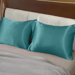 Imperial Rooms (Teal Pillowcase 4-Pack) Double Sided Pillowcase Satin Silk Soft Pillow Cover Fo Imperial Rooms (Teal Pillowcase 4-Pack) Double Sided Pillowcase Satin Silk Soft Pillow Cover Fo