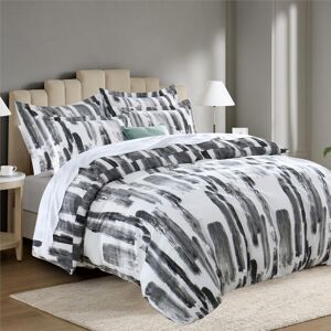 Imperial Rooms (Grey Stripe, King) Reversible Printed Duvet Cover Single Double King Imperial Rooms (Grey Stripe, King) Reversible Printed Duvet Cover Single Double King