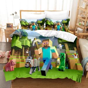 KAIXUAN WOOD (King 240*220cm) (A2) Minecraft Bedding 3 Piece Boys Duvet Cover Set KAIXUAN WOOD (King 240*220cm) (A2) Minecraft Bedding 3 Piece Boys Duvet Cover Set