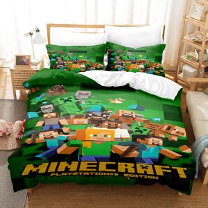 KAIXUAN WOOD (Single 135*200cm) (A4) Minecraft Bedding 3 Piece Boys Duvet Cover Set KAIXUAN WOOD (Single 135*200cm) (A4) Minecraft Bedding 3 Piece Boys Duvet Cover Set