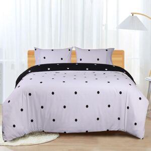 Imperial Rooms (Black & White Dotted, Single) Reversible Duvet Quilt Cover Floral Bedding Sets Imperial Rooms (Black & White Dotted, Single) Reversible Duvet Quilt Cover Floral Bedding Sets