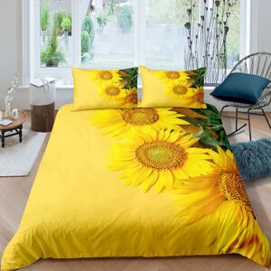 Unbranded (Super King(No Comforter), Multi 25) Sunflower Duvet Cover Set Yellow Floral Bed Unbranded (Super King(No Comforter), Multi 25) Sunflower Duvet Cover Set Yellow Floral Bed
