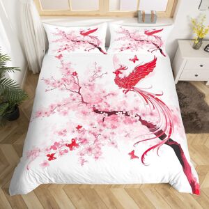Unbranded (Red Pink, Double(No Comforter)) Double Phoenix Duvet Cover Dreamy Wild Animal B Unbranded (Red Pink, Double(No Comforter)) Double Phoenix Duvet Cover Dreamy Wild Animal B