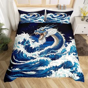 Unbranded (Blue White, King(No Comforter)) Double Phoenix Duvet Cover Dreamy Wild Animal B Unbranded (Blue White, King(No Comforter)) Double Phoenix Duvet Cover Dreamy Wild Animal B