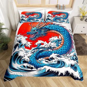 Unbranded (Red Blue, Single(No Comforter)) Double Phoenix Duvet Cover Dreamy Wild Animal B Unbranded (Red Blue, Single(No Comforter)) Double Phoenix Duvet Cover Dreamy Wild Animal B