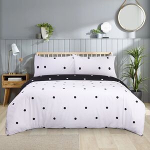 Yorkshire Bedding (Black White Dotted , Double) Reversible Microfiber Quilt Duvet Cover Bedding Se Yorkshire Bedding (Black White Dotted , Double) Reversible Microfiber Quilt Duvet Cover Bedding Se