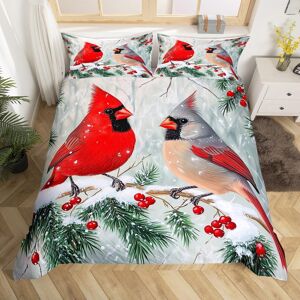 Unbranded (Green White, Double(No Comforter)) Homewish Cardinal Double Bedding Set Red Bir Unbranded (Green White, Double(No Comforter)) Homewish Cardinal Double Bedding Set Red Bir