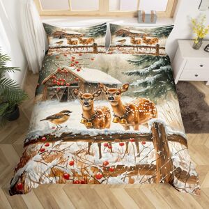 Unbranded (Brown White Green, King(No Comforter)) Homewish Cardinal Double Bedding Set Red Unbranded (Brown White Green, King(No Comforter)) Homewish Cardinal Double Bedding Set Red