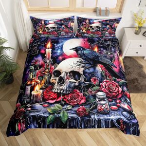 Unbranded (Purple Red, King(No Comforter)) Homewish Sugar Skull Bedding Set Crow Gothic Co Unbranded (Purple Red, King(No Comforter)) Homewish Sugar Skull Bedding Set Crow Gothic Co