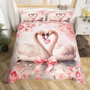 Unbranded (Pink White, Double(No Comforter)) Homewish Rose Theme Double Bedding Set For Ad Unbranded (Pink White, Double(No Comforter)) Homewish Rose Theme Double Bedding Set For Ad