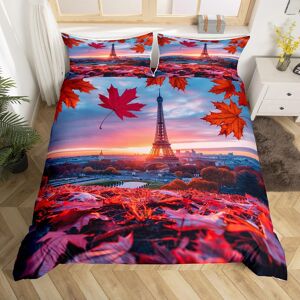 Unbranded (Red Gary, Single(No Comforter)) Homewish Paris Bedding Set Romantic Eiffel Towe Unbranded (Red Gary, Single(No Comforter)) Homewish Paris Bedding Set Romantic Eiffel Towe